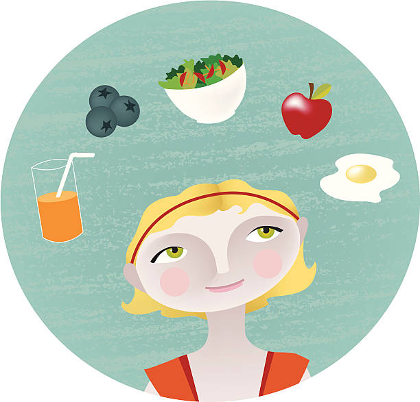 ilustraciones, imágenes clip art, dibujos animados e iconos de stock de saludable opciones - looking up illustrations