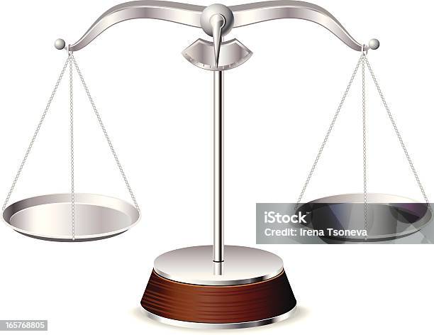 Vetores de Elegante De Escala e mais imagens de Balança - Balança, Balança da Justiça, Peso - Unidade de Medida