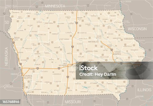istock Iowa Map 165768846