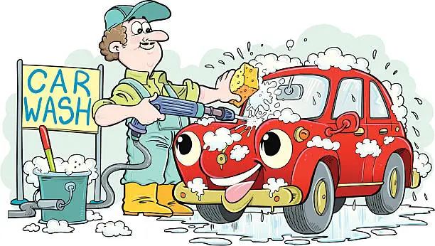 Vector illustration of Car wash