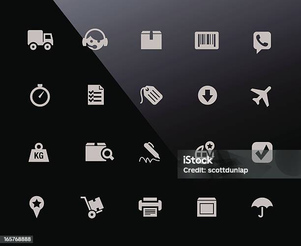 Mobi Icons Livraison Et Le Service À La Clientèle Vecteurs libres de droits et plus d'images vectorielles de Kilogramme - Kilogramme, Symbole, Avion