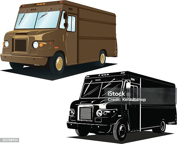 Camion De Livraison Vecteurs libres de droits et plus d'images vectorielles de Camionnette de livraison - Camionnette de livraison, United States Postal Service, Fret