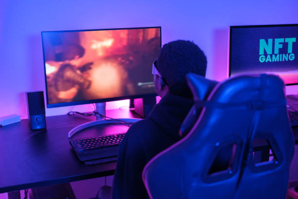istock Young man playing video games from home with virtual reality glasses to make a more exciting experience. Concept: technology, games, fun 1657689416