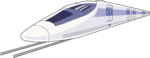 istock Cartoon of the front of a bullet train 165769052