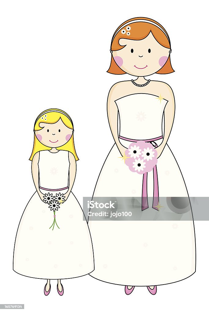 Pretty Bridesmaid Character Icons Pretty Bridesmaid Character Icons. Adult stock vector