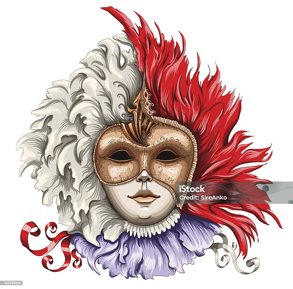 Masque de protection - clipart vectoriel de Carnaval - Réjouissances libre de droits