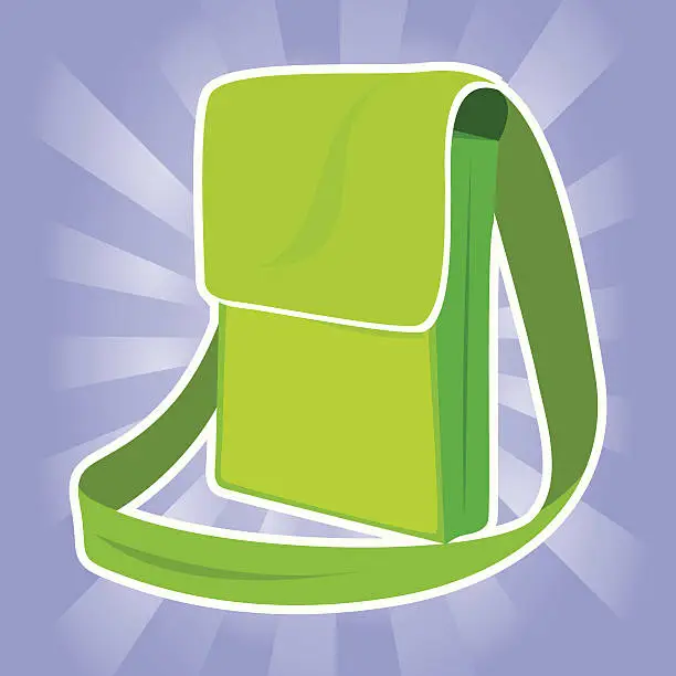 Vector illustration of Green Bag