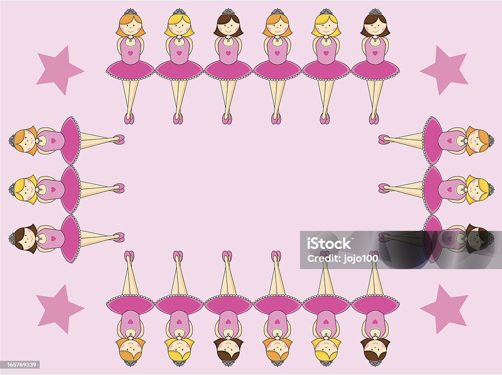 Pretty Dancing Ballerinas In Pink Tutus And Tiaras Party Invite Stock ...