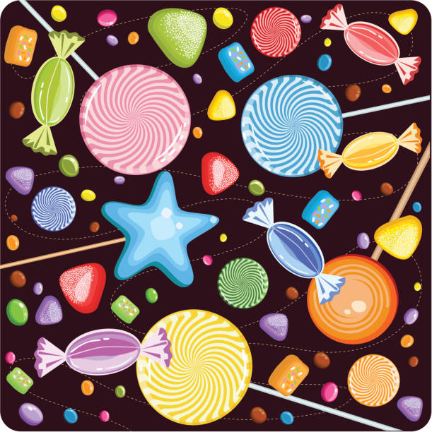 sweet dreams для sweettooth, lollipops и конфеты - hard candy candy wrapped pick and mix stock illustrations