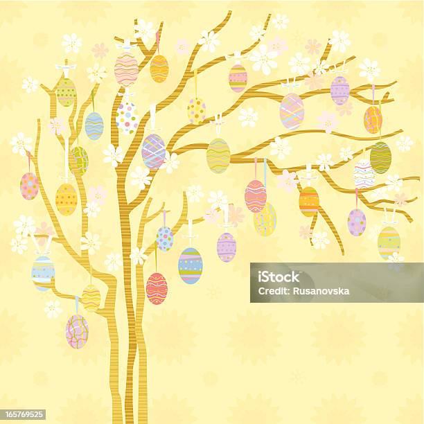 Wielkanoc Tree - Stockowe grafiki wektorowe i więcej obrazów Drzewo - Drzewo, Wielkanoc, Abstrakcja