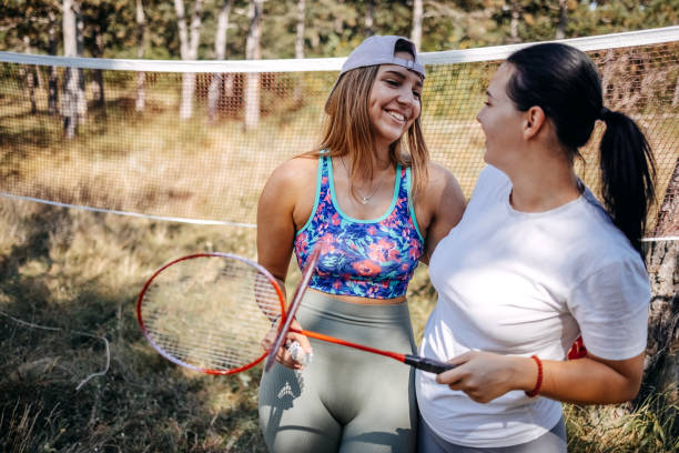 istock Friends spending time in nature playing badminton 1657758853