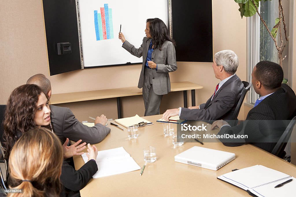 Business Presentation Businesswoman giving a presentation.View More.  Women Stock Photo