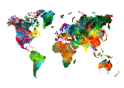 istock Colored World Map XXXL 165776787
