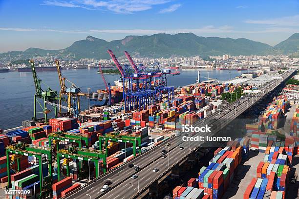 Rio De Janeiro Port Stock Photo - Download Image Now - Brazil, Freight Transportation, Rio de Janeiro