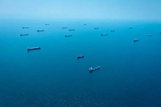 Photo of Cargo Container Ships Aerial View