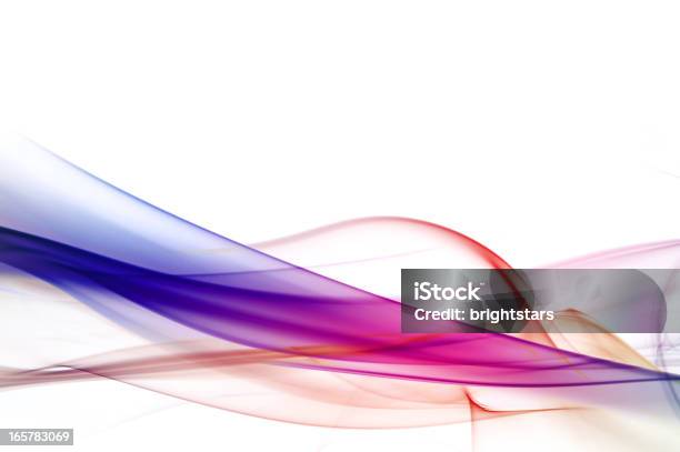 Graduated Silky Smoke From Blue To Pink And Orange Stock Photo - Download Image Now - Wave Pattern, Abstract, Purple