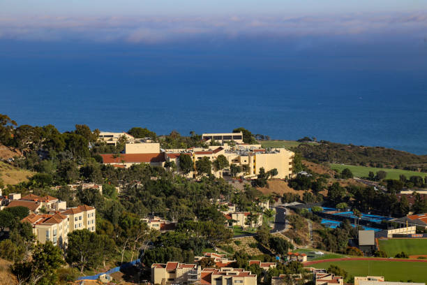 Pepperdine University campus with a view of the Pacific Ocean