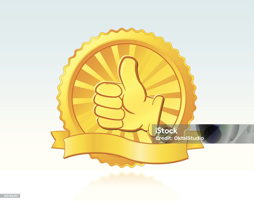 Golden Seal of Approval - arte vettoriale royalty-free di A forma di stella