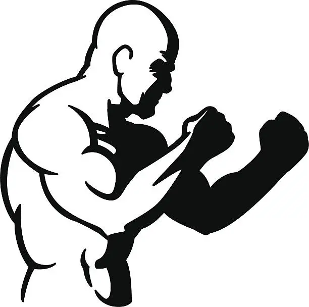 Vector illustration of fighter