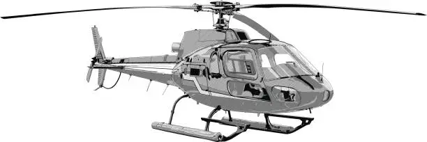 Vector illustration of Helicopter vector illustration