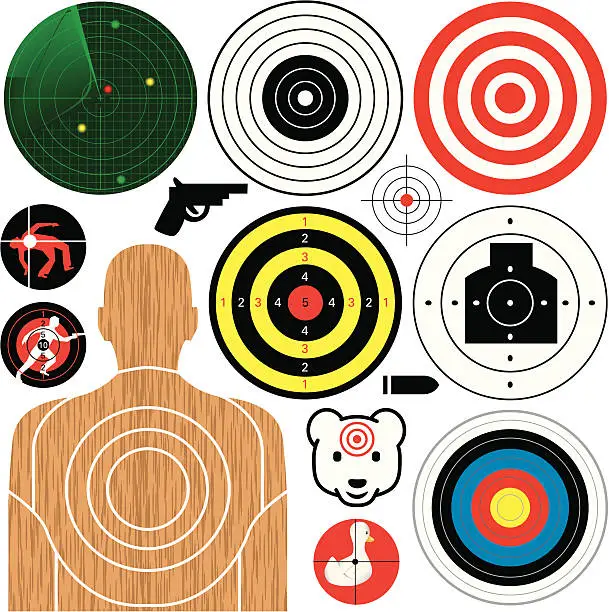Vector illustration of Right on Target