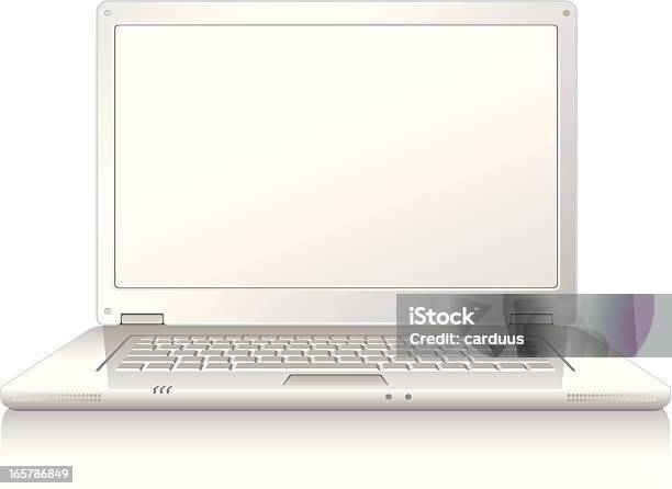 Bianco Portatile - Immagini vettoriali stock e altre immagini di Aperto - Aperto, Attrezzatura, Attrezzatura informatica