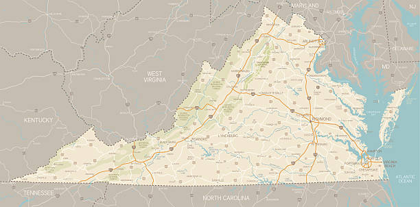 virginia map - 維珍尼亞州 幅插畫檔、美工圖案、卡通及圖標