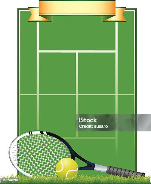 Tennis Court Background Stock Illustration - Download Image Now - Green Color, Tennis, Back Lit