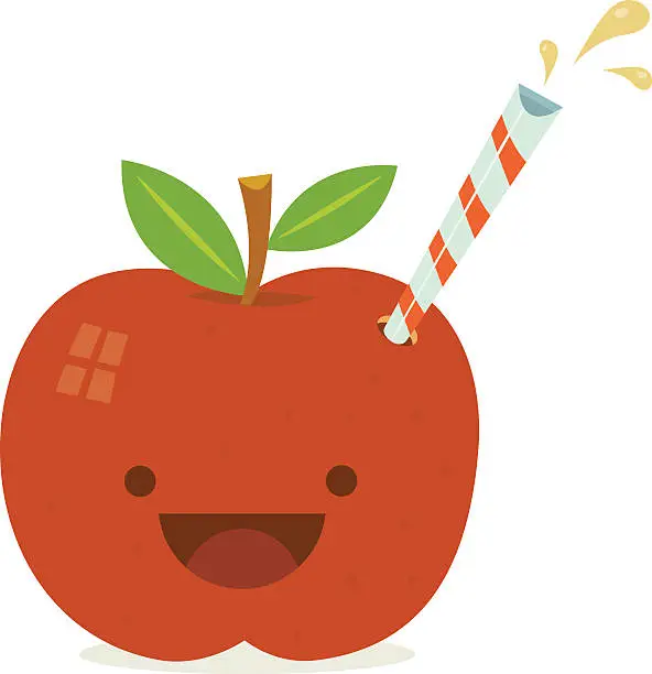 Vector illustration of Apple Juice Character
