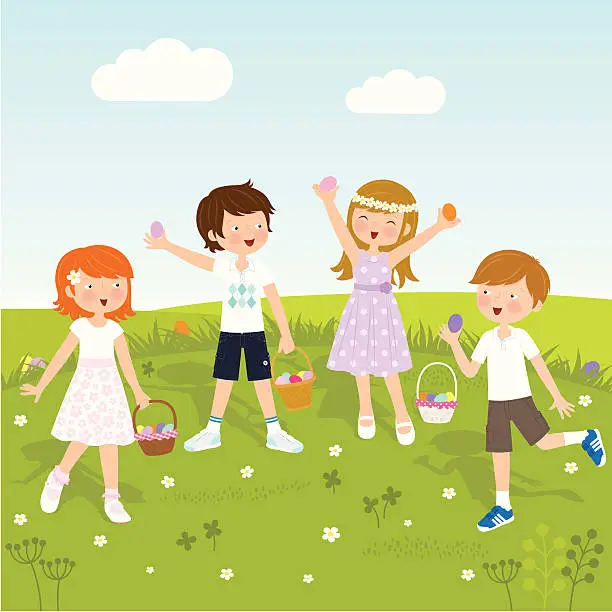 Vector illustration of Easter Fun