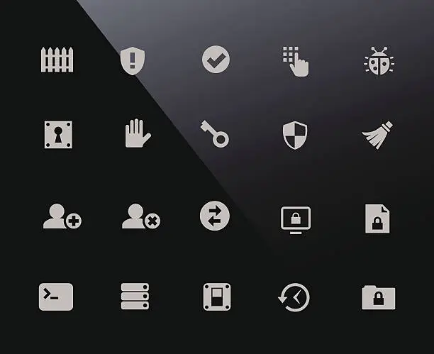Vector illustration of Mobi Icons | Network + Security