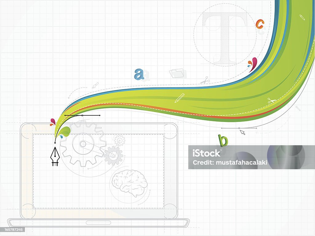 コンピュータデザイン、 - アイデアのロイヤリティフリーベクトルアート