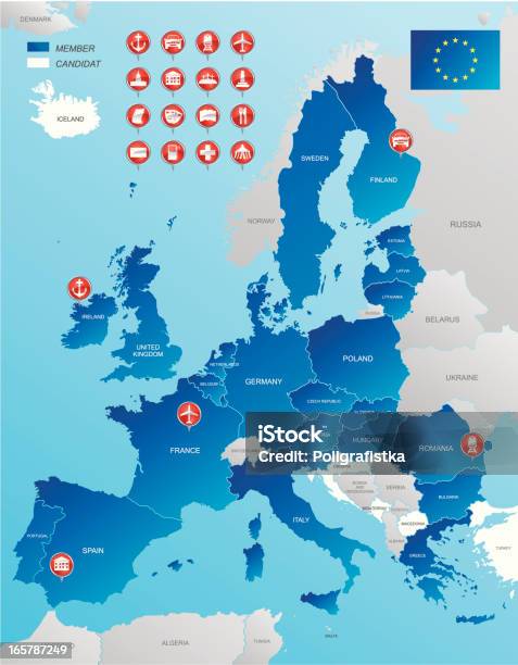 Mapy Unii Europejskiej - Stockowe grafiki wektorowe i więcej obrazów Malta - Malta, Mapa, Europa - Lokalizacja geograficzna