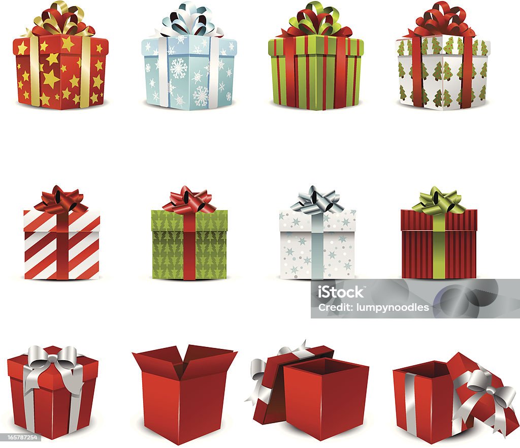 Vector illustration of various holiday gift boxes http://www.cumulocreative.com/istock/File Types.jpg Christmas Present stock vector