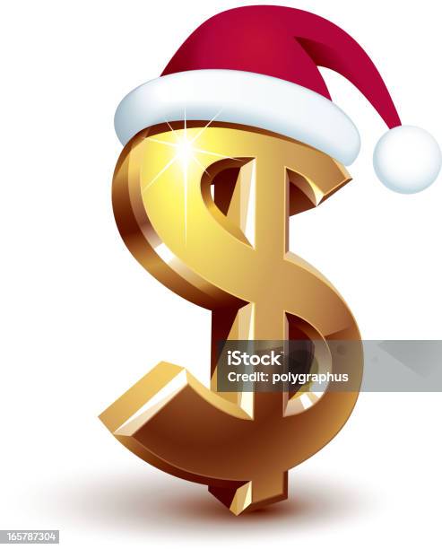 Christmas Dollar Stock Illustration - Download Image Now - Santa Claus, Currency, Three Dimensional