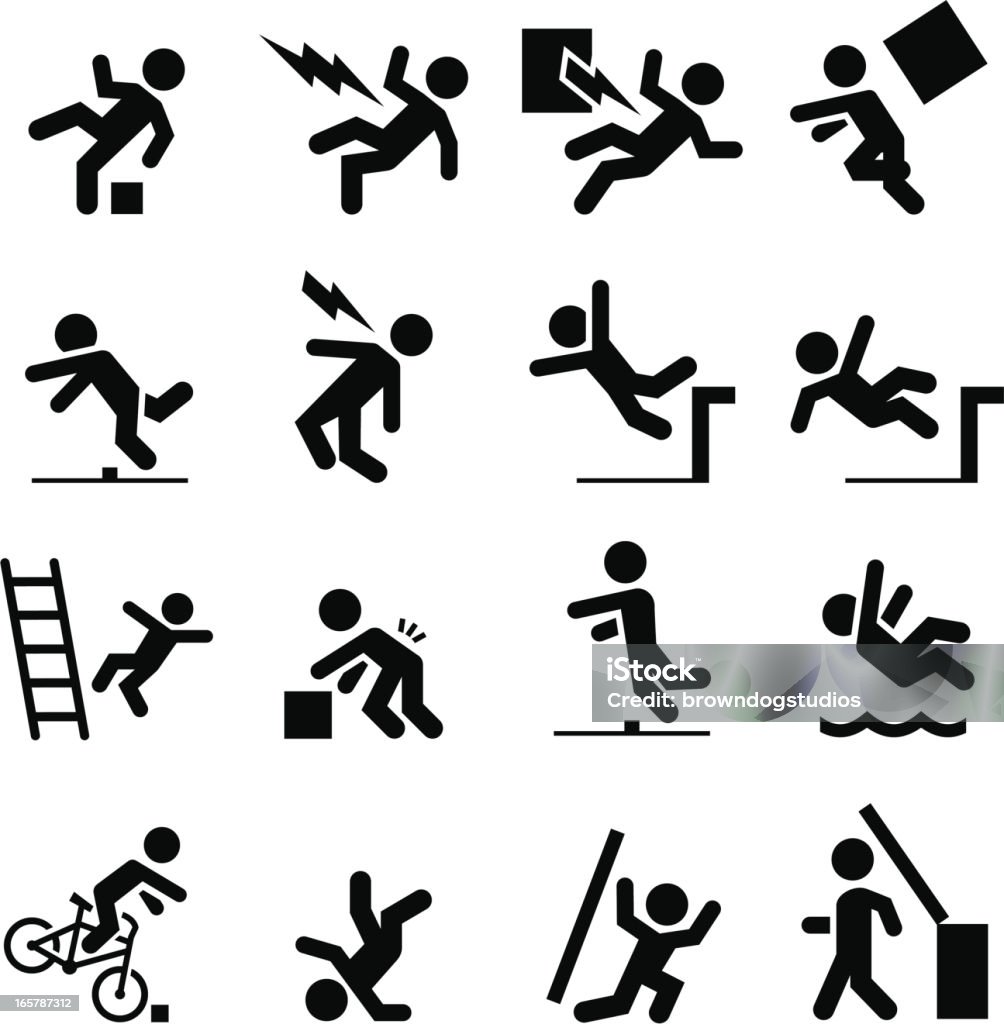 Safety Icons - Black Series Safety, Insurance and consequences of failure. Vector icons for video, mobile apps, Web sites and print projects. See more in this series. Icon Symbol stock vector