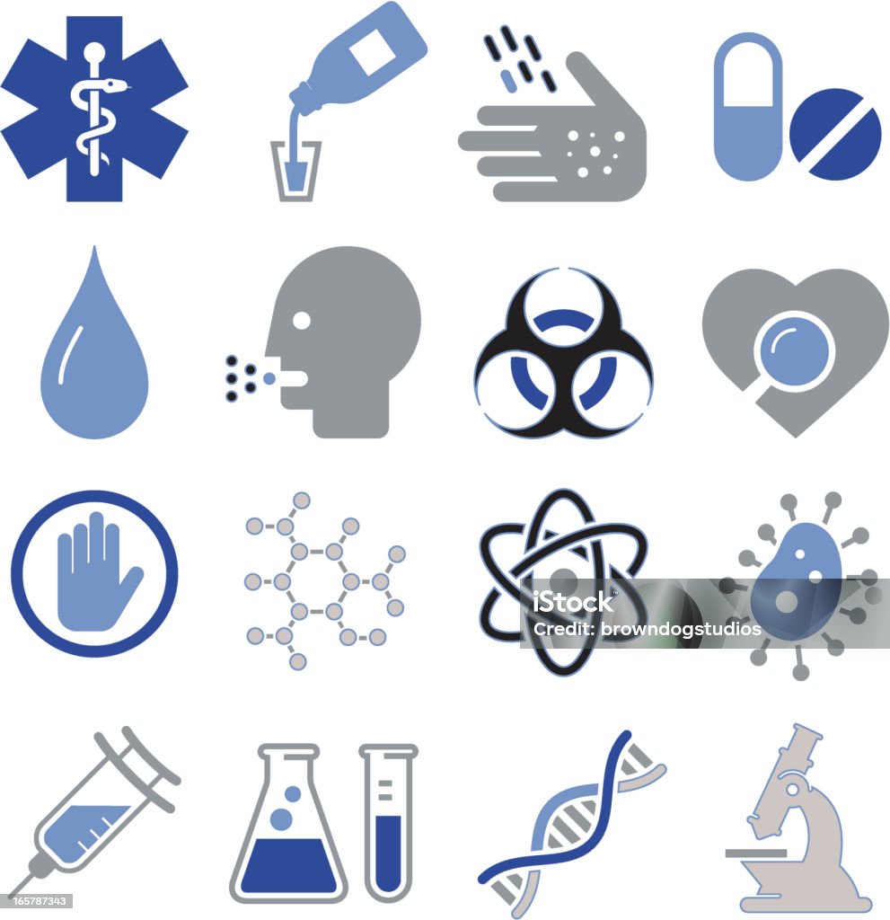 BioMedical Icons-Pro-Serie - Lizenzfrei Antibabypille Vektorgrafik