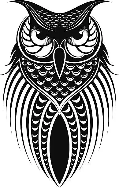 Vector illustration of owl