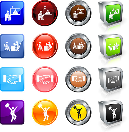 Fieldwork Button Graphic Interview And New Job Hire Royalty Free Vector Button Set Stock ...