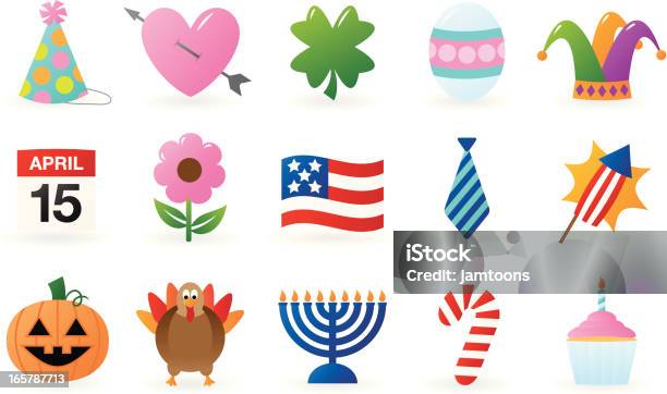 Holiday Icons Stock Illustration - Download Image Now - Holiday - Event, Calendar, Icon Symbol