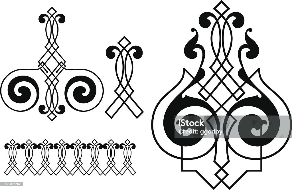 Vintage scroll design elements Vintage Scroll Design Elements that can be manipulated  to make different designs, accents, etc. by your favorite drawing program.  Backgrounds stock vector
