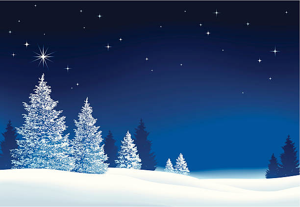 クリスマスの背景 - christmas christmas tree snowing blue点のイラスト素材／クリップアート素材／マンガ素材／アイコン素材