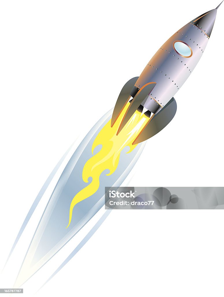 Rocket poco de espacio - arte vectorial de Cohete espacial libre de derechos