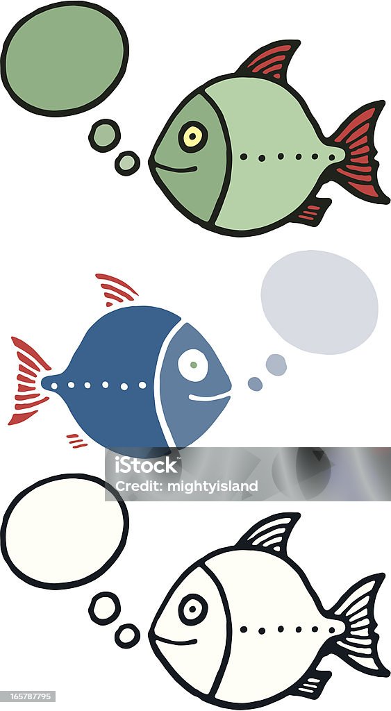 Fish with speech bubble Animal stock vector