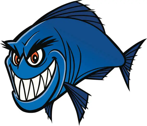 Vector illustration of Piranha