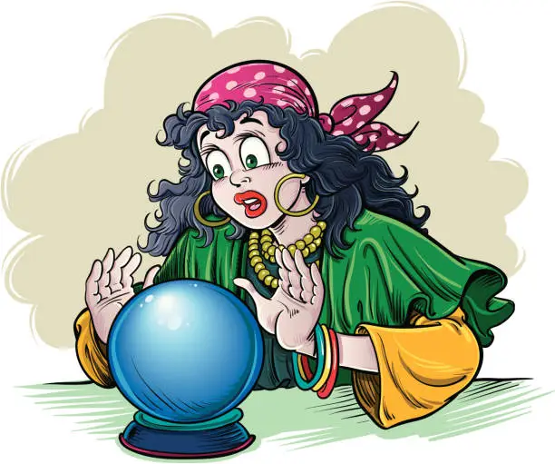 Vector illustration of Fortune teller