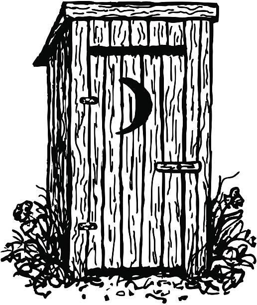 Outhouse An old-fashioned outhouse Outhouse stock illustrations
