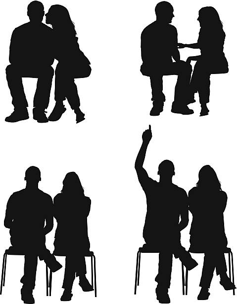 Silhouette of a couple Silhouette of a couplehttp://www.twodozendesign.info/i/1.png outline silhouette black and white adults only stock illustrations