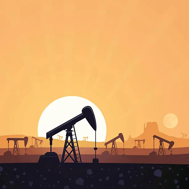 Vector illustration of Oil Field