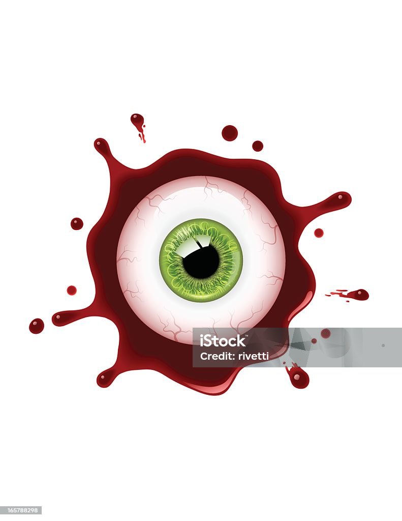 Bloody Globe oculaire - clipart vectoriel de Horreur libre de droits